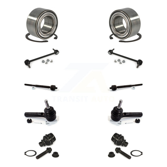 Bearing Lower Ball Joint Outer Inner Tie Rod End Link Front Kit (10Pc) For Jeep