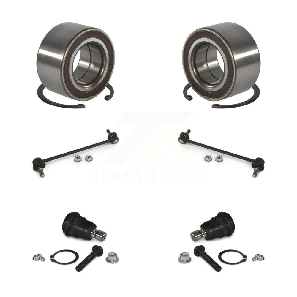 Wheel Bearing Lower Ball Joint And Sway Bar Link Front Kit For 2012-2017 Kia Rio