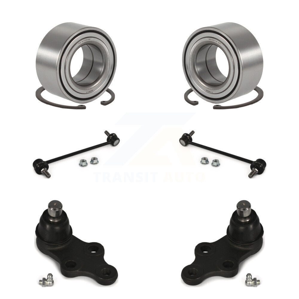 Wheel Bearing Lower Ball Joint Link Front Kit For 2014 Hyundai Sonata GAS engine