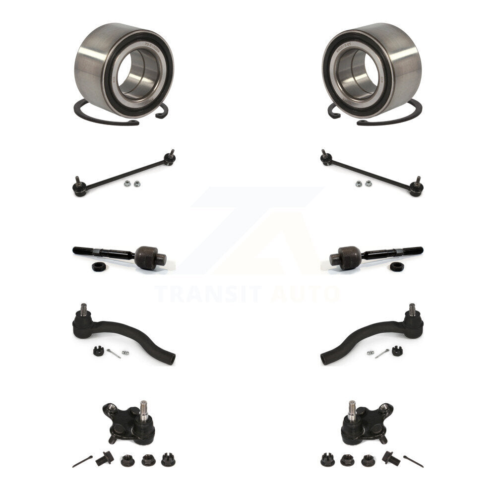 Bearing Lower Ball Joint Outer Inner Tie Rod Link Front Kit (10Pc) For Honda ILX