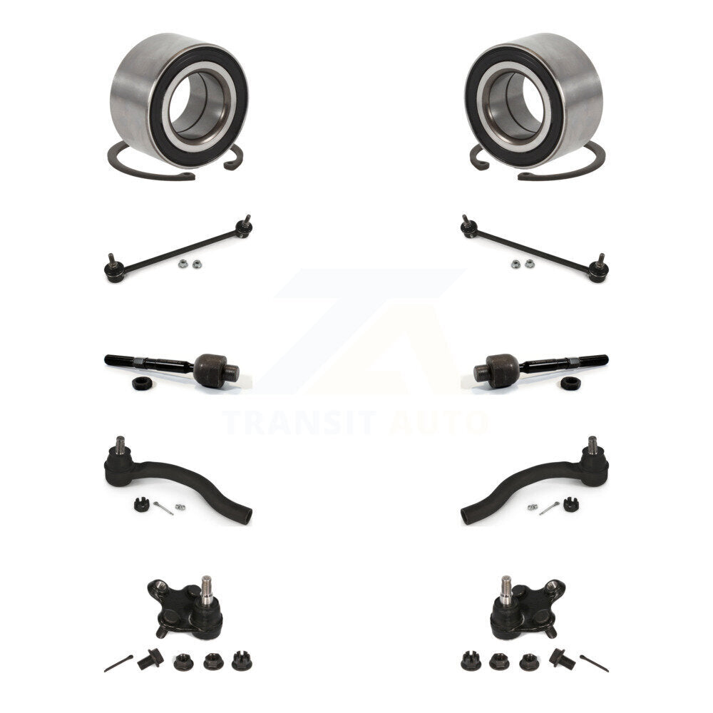 Bearing Lower Ball Joint Outer Inner Tie Rod Link Front Kit (10Pc) For Honda ILX