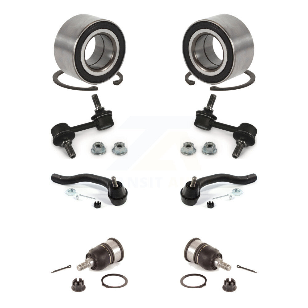 Bearing Lower Ball Joint Outer Tie Rod End Link Front Kit (8Pc) For Honda Accord