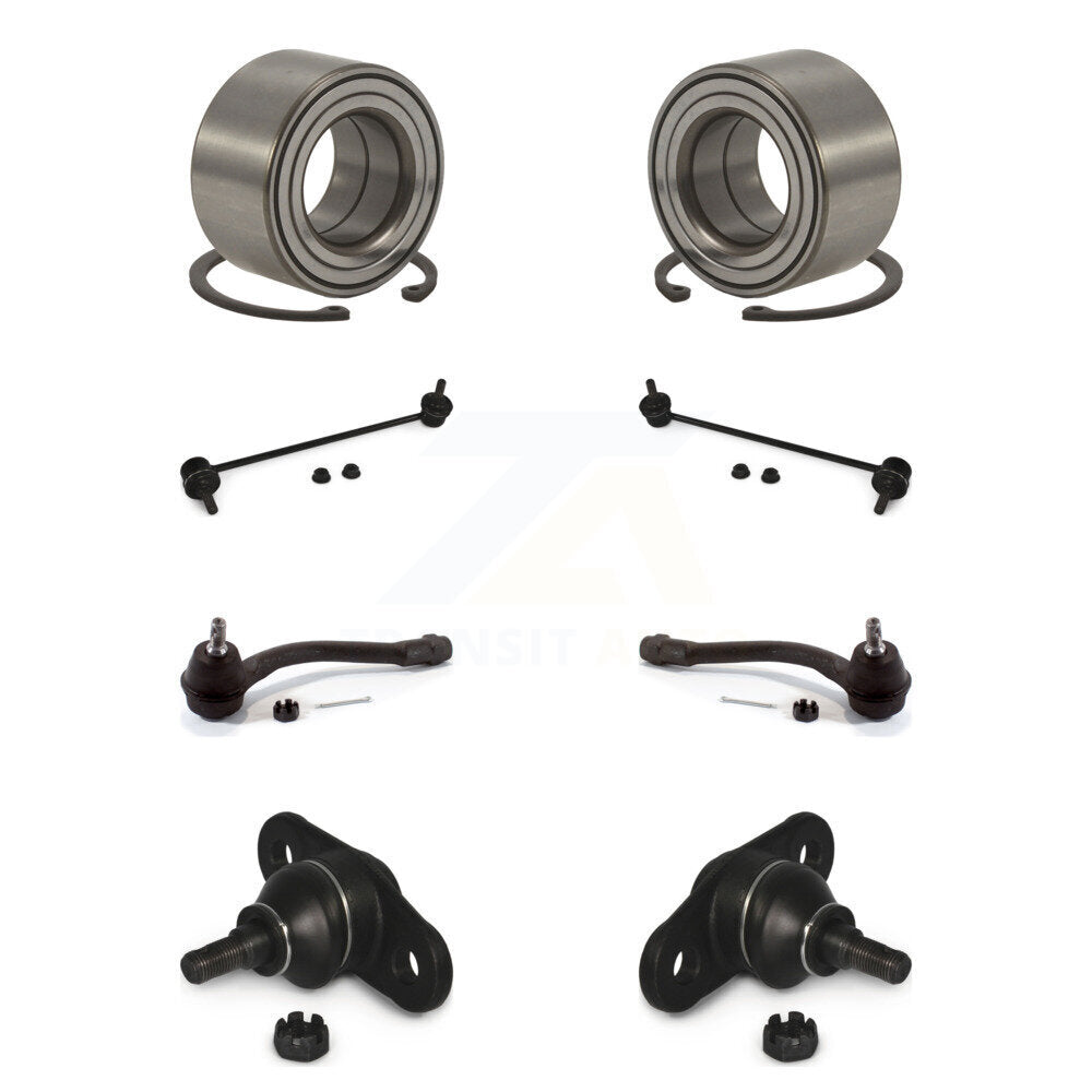 Bearing Lower Ball Joint Outer Tie Rod End Link Front Kit (8Pc) For Kia Rio Rio5