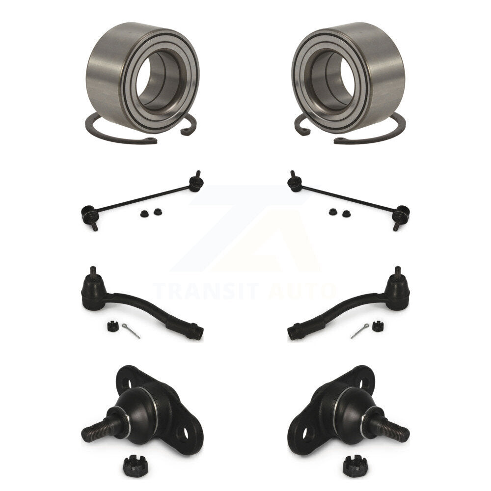 Bearing Lower Ball Joint Outer Tie Rod & Link Front Kit (8Pc) For Hyundai Accent