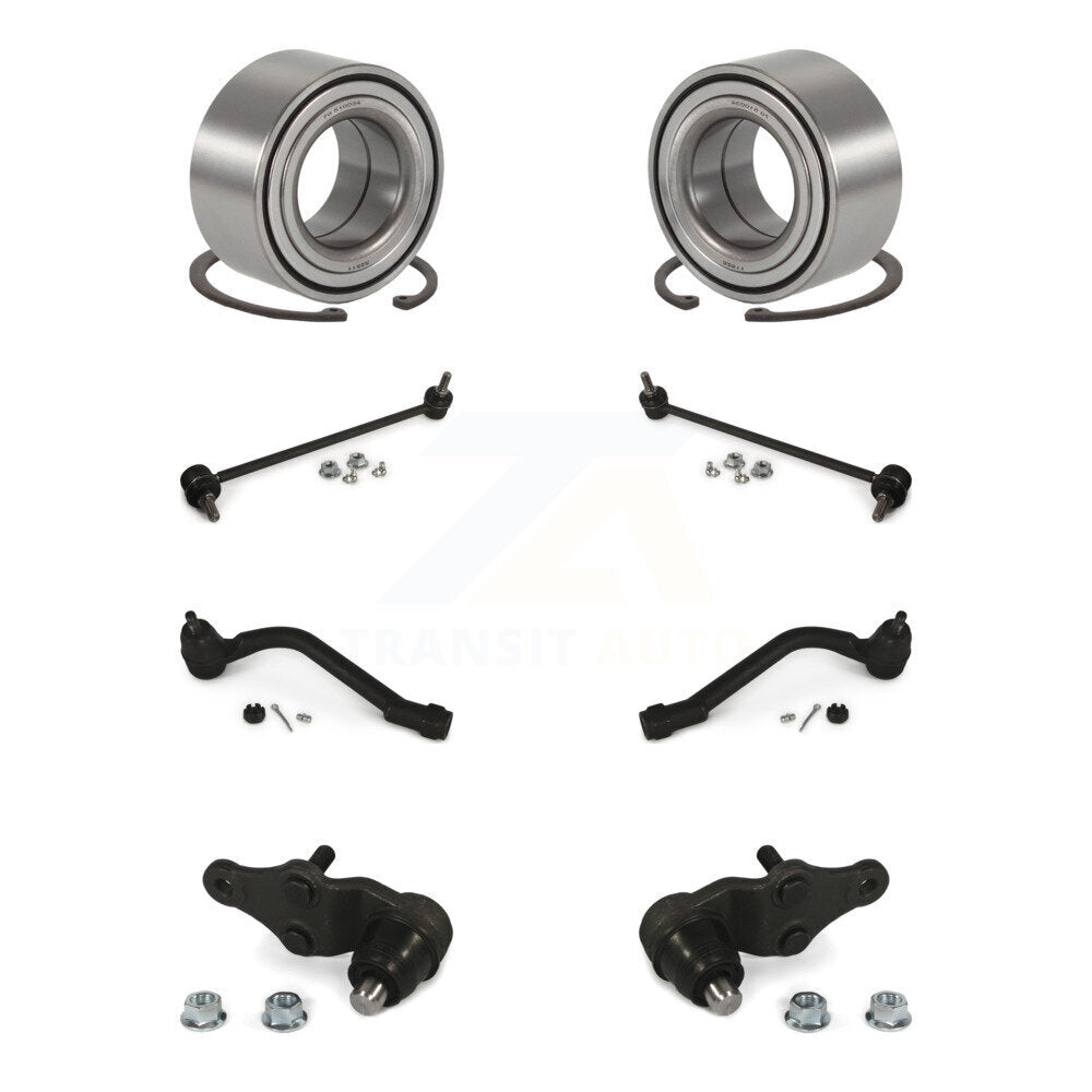 Wheel Bearing Lower Ball Joint Outer Tie Rod Link Front Kit (8Pc) For Kia Optima