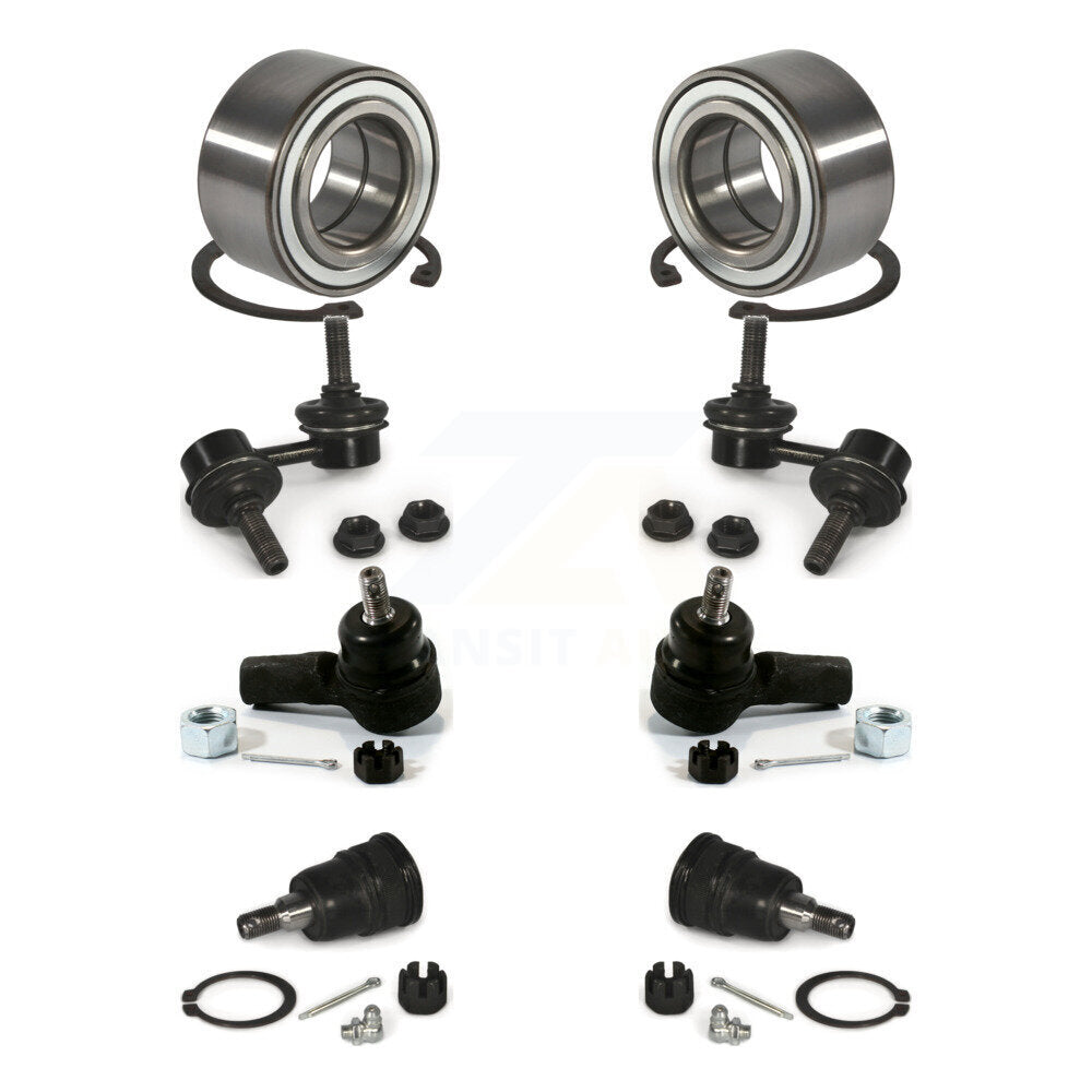 Bearing Lower Ball Joint Outer Tie Rod & Link Front Kit (8Pc) For Honda Civic EL