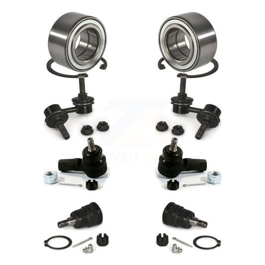 Bearing Lower Ball Joint Outer Tie Rod & Link Front Kit (8Pc) For Honda Civic EL