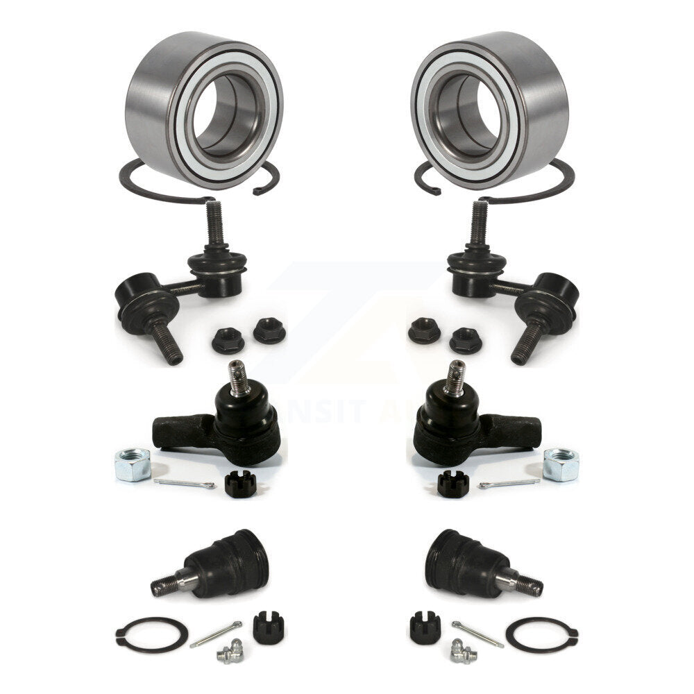 Bearing Lower Ball Joint Outer Tie Rod End Link Front Kit (8Pc) For Honda Civic