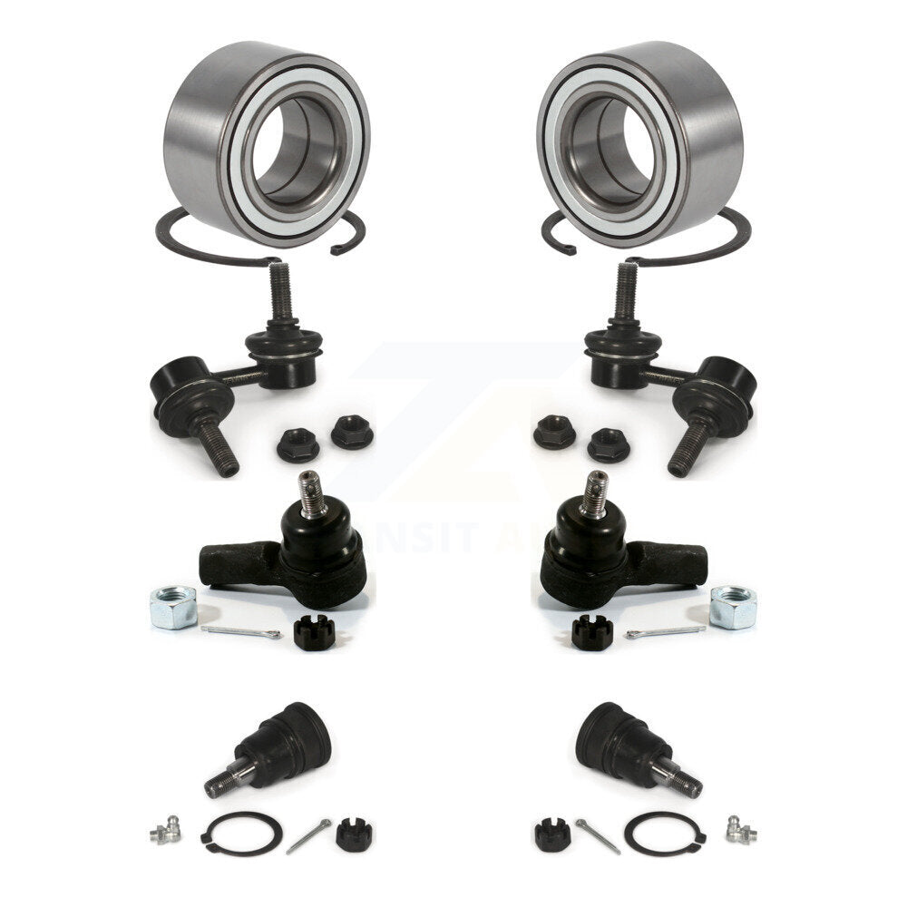 Bearing Lower Ball Joint Outer Tie Rod End Link Front Kit (8Pc) For Honda Civic