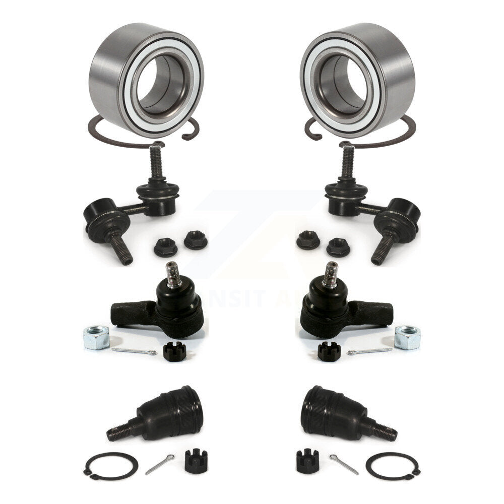 Wheel Bearing Lower Ball Joint Outer Tie Rod Link Front Kit (8Pc) For Honda CR-V