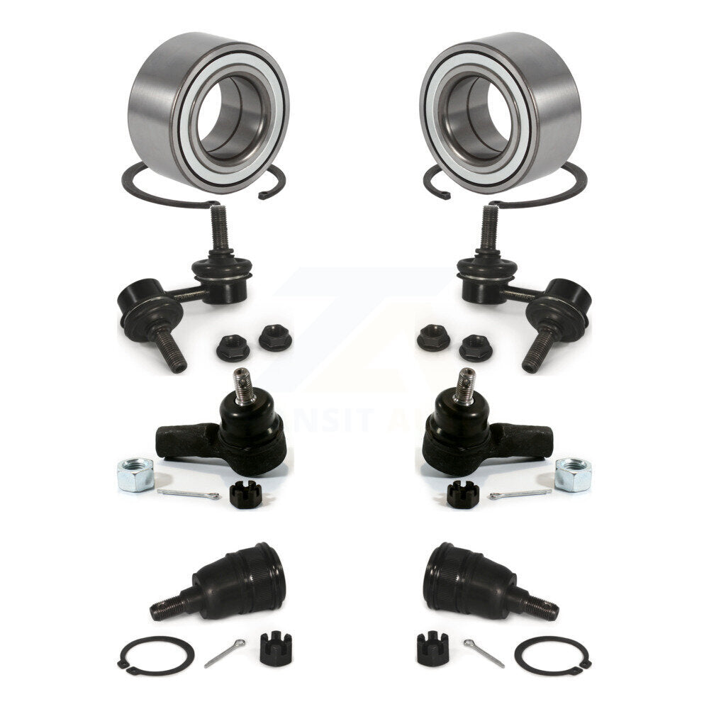 Wheel Bearing Lower Ball Joint Outer Tie Rod Link Front Kit (8Pc) For Honda CR-V