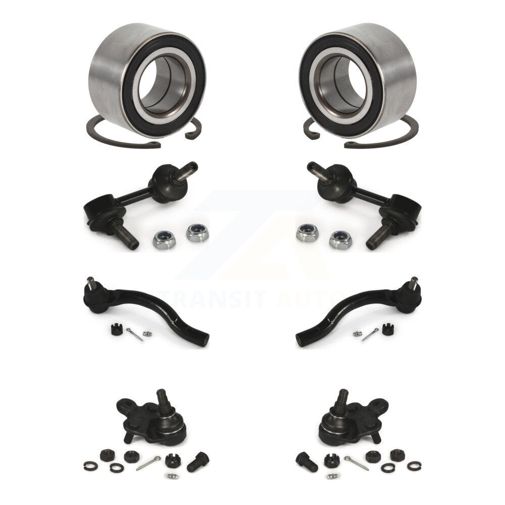 Bearing Lower Ball Joint Outer Tie Rod Link Front Kit (8Pc) For Honda Civic CSX