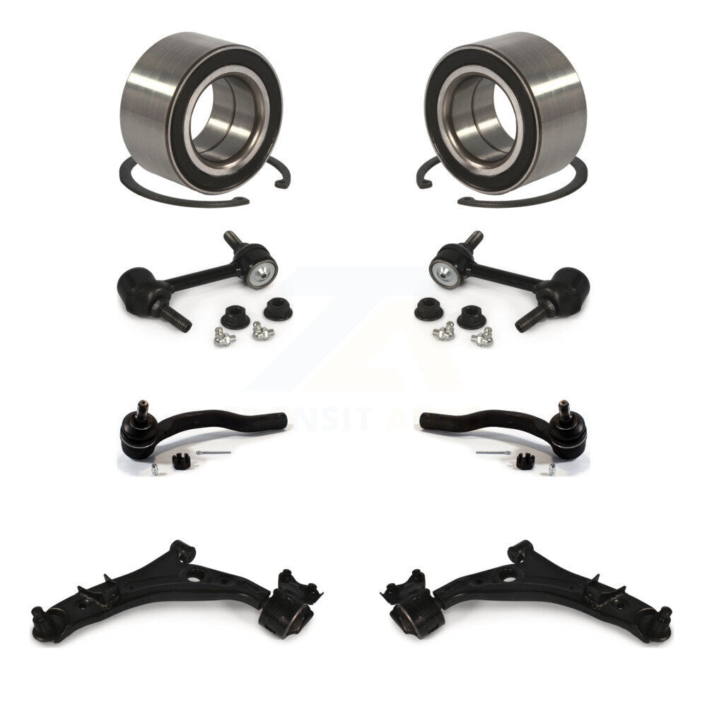 Bearing Lower Control Arm Outer Tie Rod & Link Front Kit (8Pc) For Ford Edge MKX