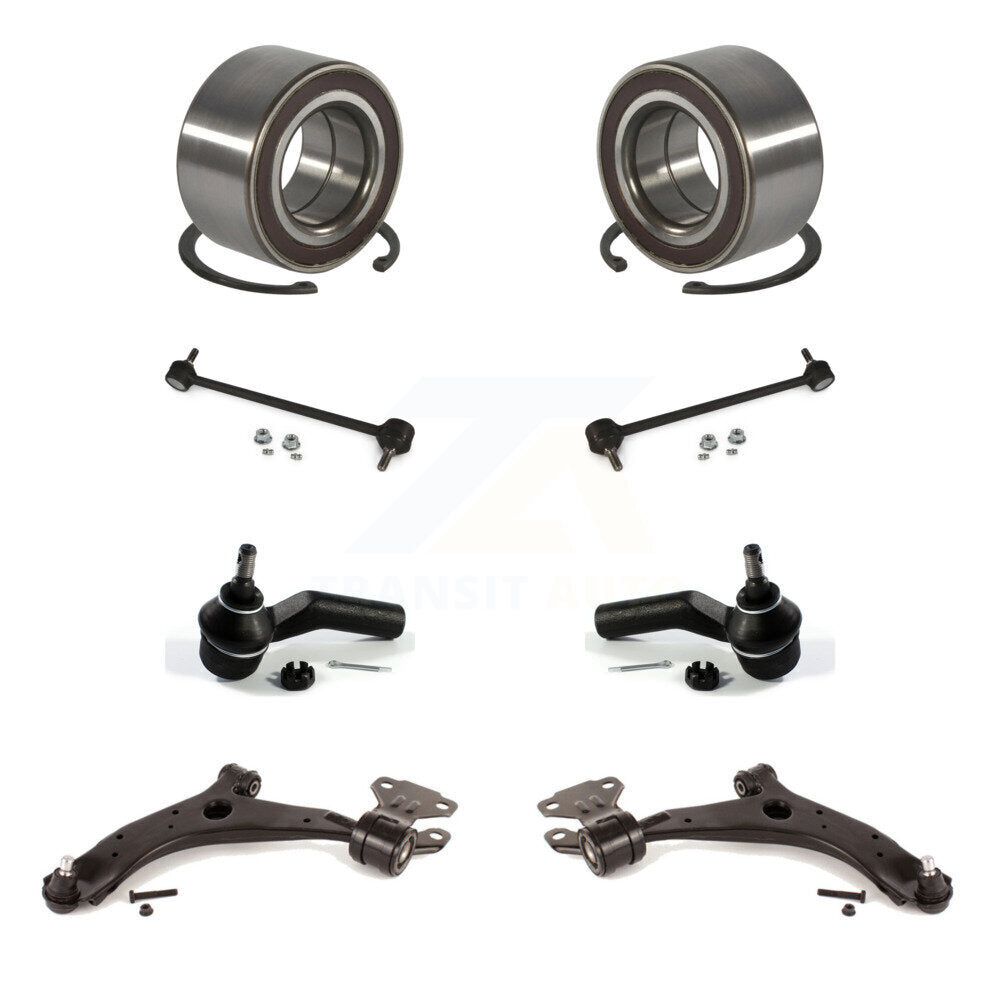 Bearing Lower Control Arm Outer Tie Rod & Link Front Kit (8Pc) For Mazda 3 Sport