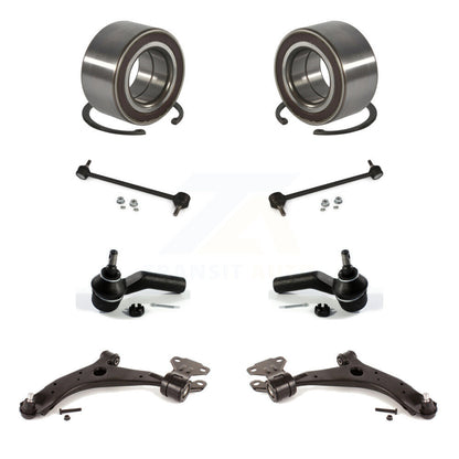 Bearing Lower Control Arm Outer Tie Rod & Link Front Kit (8Pc) For Mazda 3 Sport
