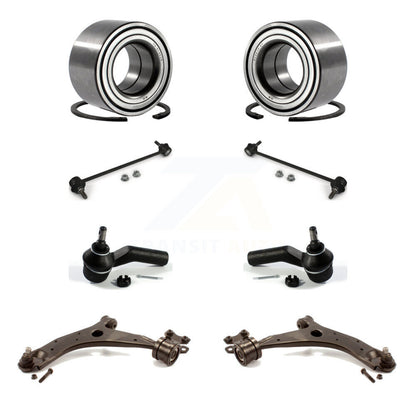 Bearing Lower Control Arm with BJ Outer Tie Rod Link Front Kit (8Pc) For Mazda 3