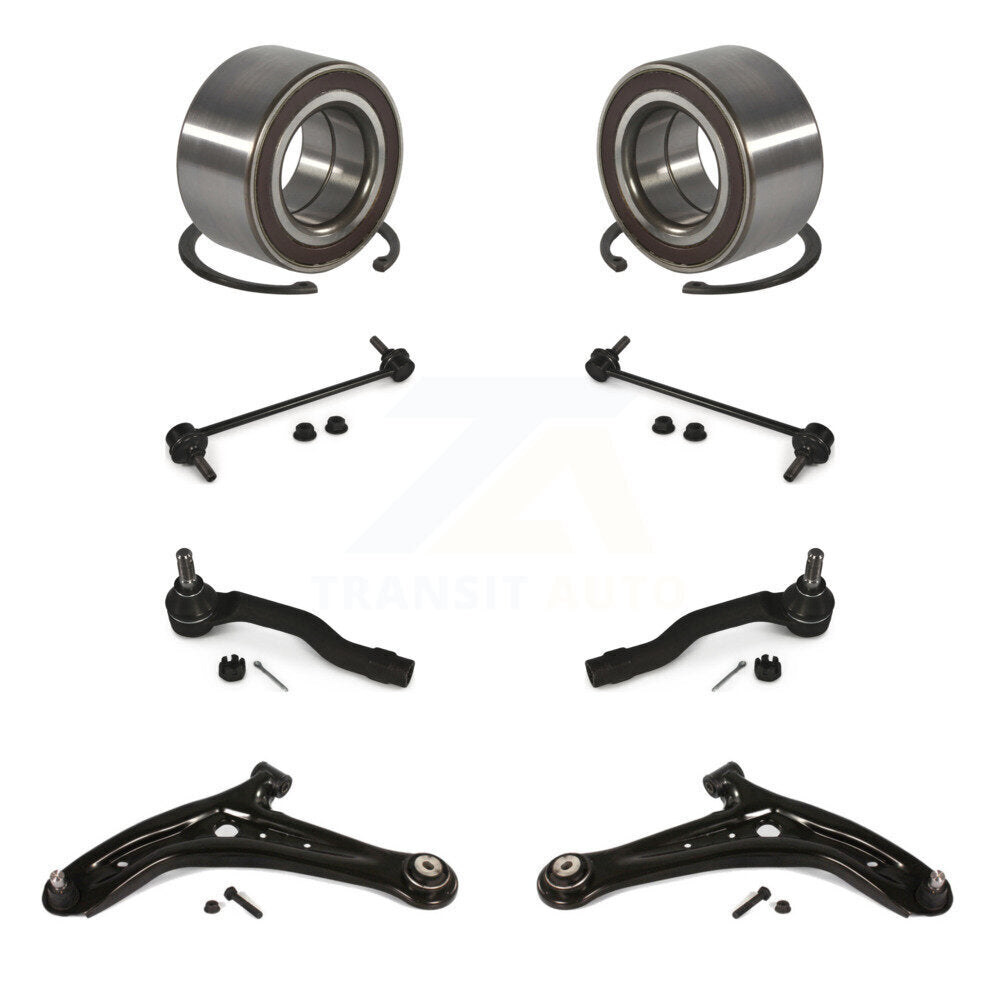 Bearing Lower Control Arm Outer Tie Rod & Link Front Kit (8Pc) For 11-14 Mazda 2