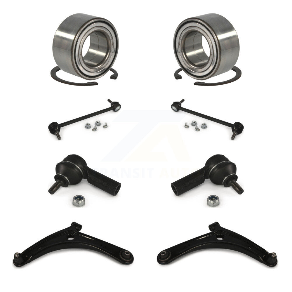 Bearing Lower Arm Outer Tie Rod & Link Front Kit (8Pc) For Mitsubishi Outlander