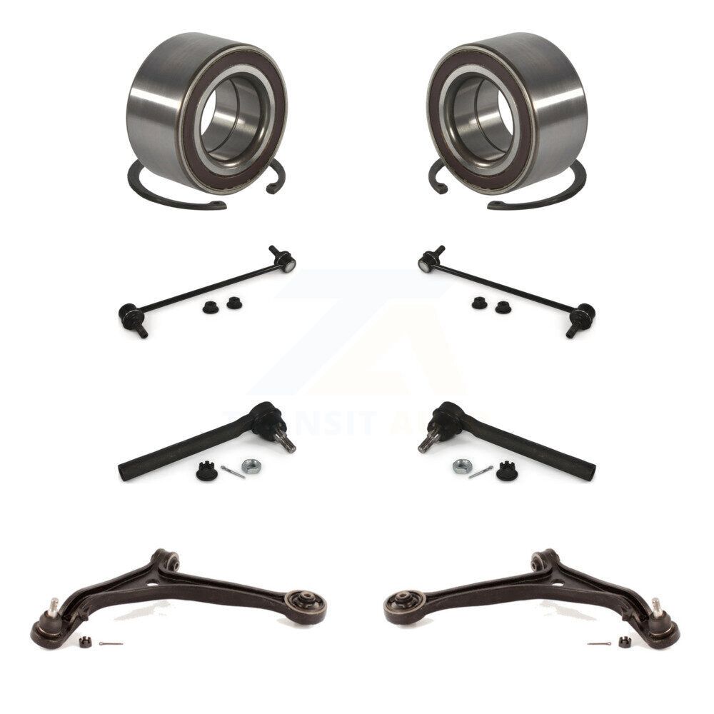 Bearing Lower Control Arm Outer Tie Rod & Link Front Kit (8Pc) For Honda Odyssey