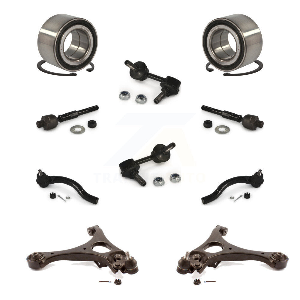 Bearing Lower Control Arm Outer Inner Tie Rod End Link Front Kit For Honda Civic