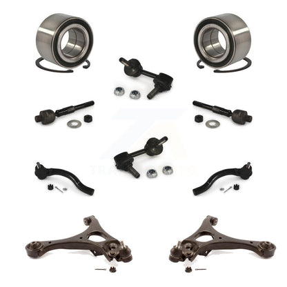 Bearing Lower Control Arm Outer Inner Tie Rod End Link Front Kit For Honda Civic