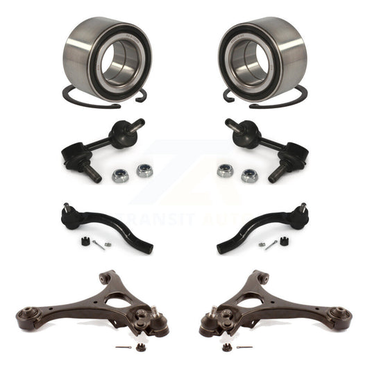 Bearing Lower Control Arm Outer Tie Rod End Link Front Kit (8Pc) For Honda Civic