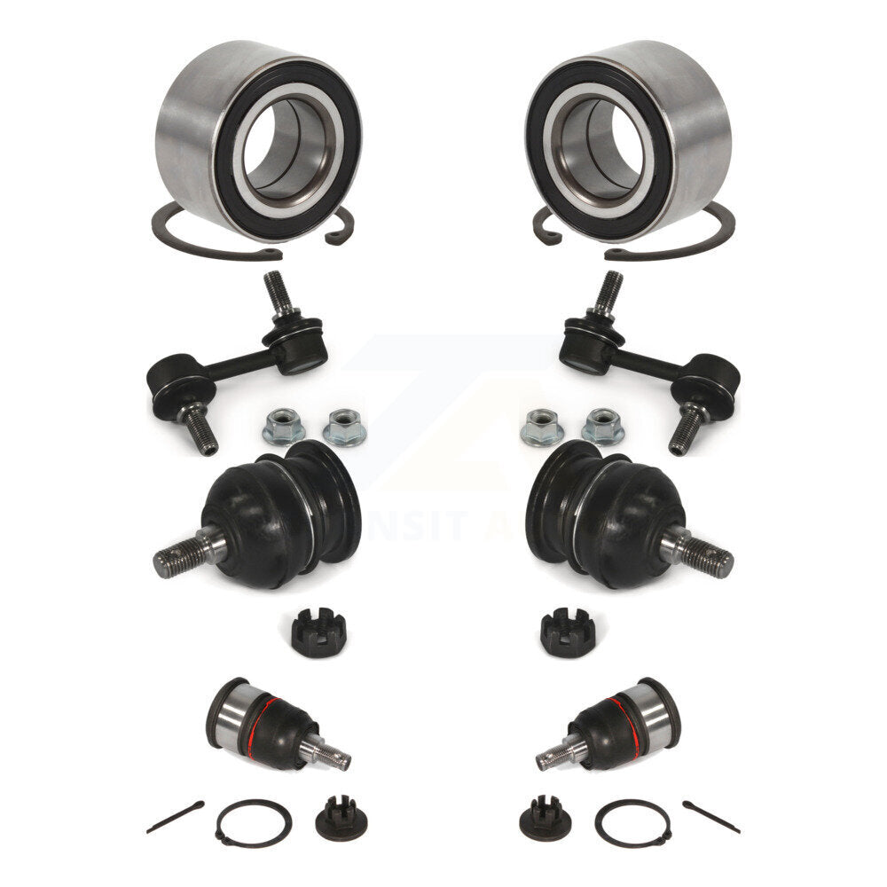 Wheel Bearing Upper Lower Ball Joint Link Front Kit (8Pc) For 2004-2006 Acura TL