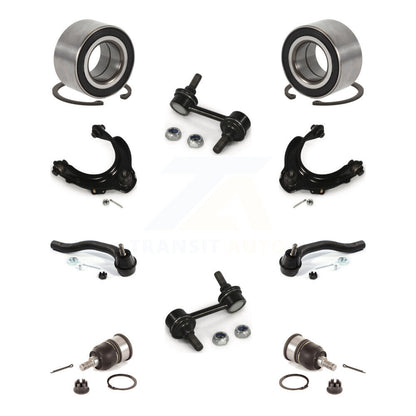 Bearing Upper Arm Lower Ball Joint Outer Tie Rod Link Front Kit (10Pc) For Honda