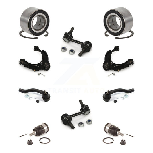 Bearing Upper Arm Lower Ball Joint Outer Tie Rod Link Front Kit (10Pc) For Honda