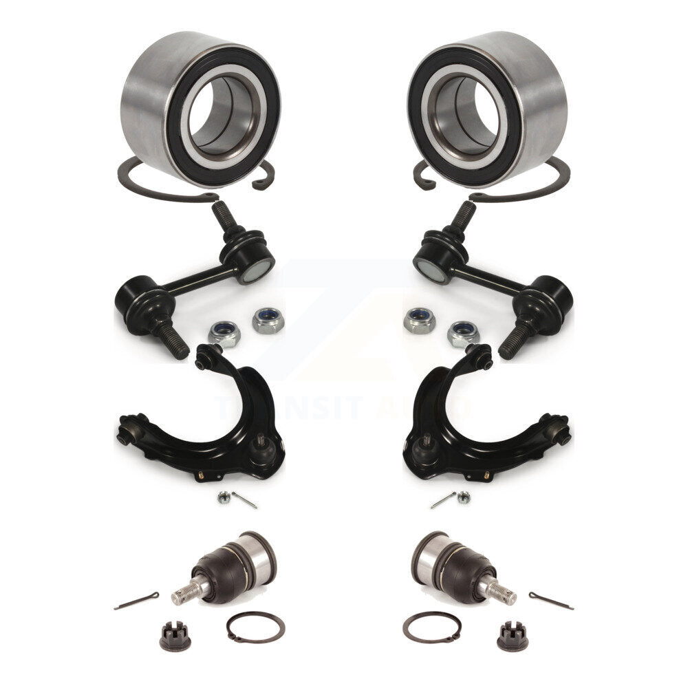 Bearing Lower Ball Joint Upper Arm & Link Front Kit (8Pc) For Honda Accord Acura