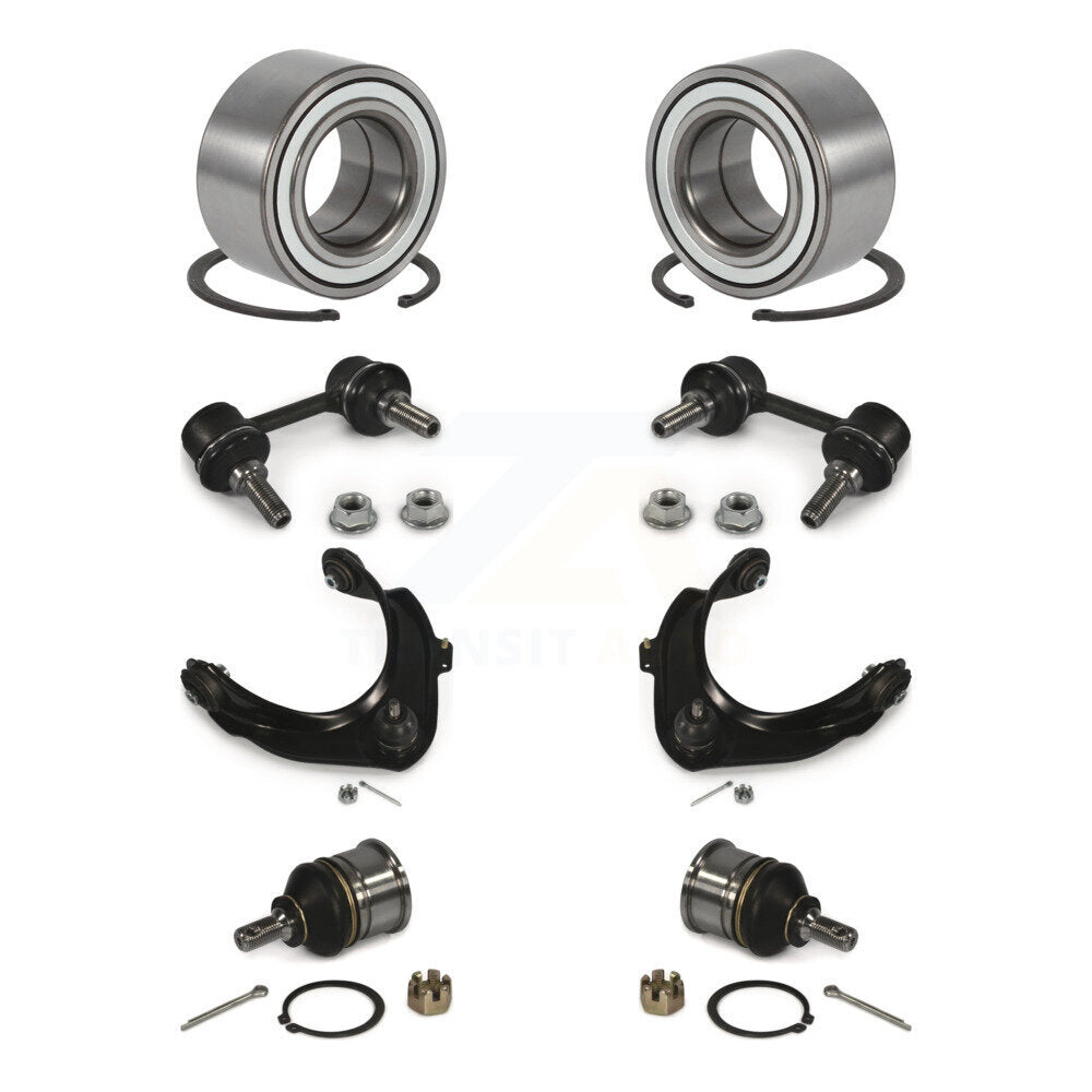 Bearing Lower Ball Joint Upper Control Arm Link Front Kit (8Pc) For Honda Accord