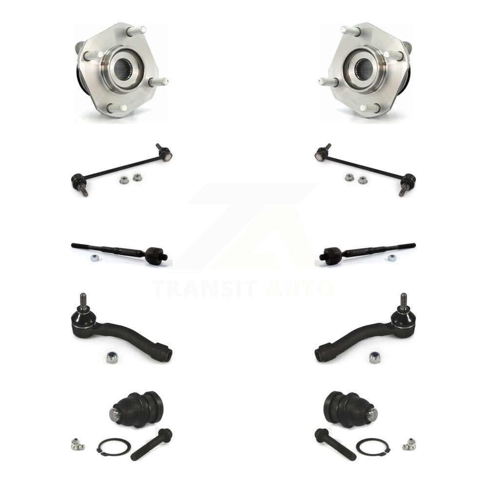 Bearing Lower Ball Joint Outer Inner Tie Rod & Link Front Kit For Nissan Sentra
