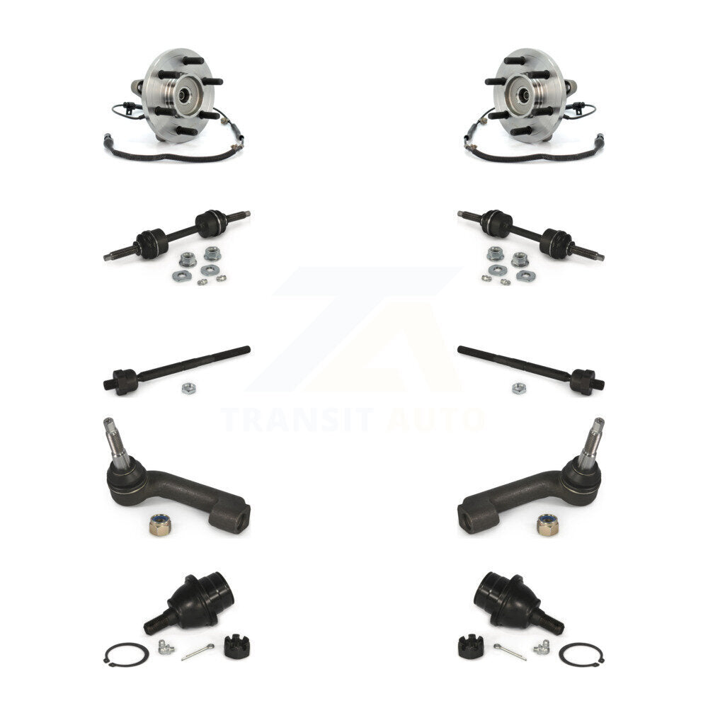Hub Bearing Lower Ball Joint Outer Inner Tie Rod & Link Front Kit For Ford F-150