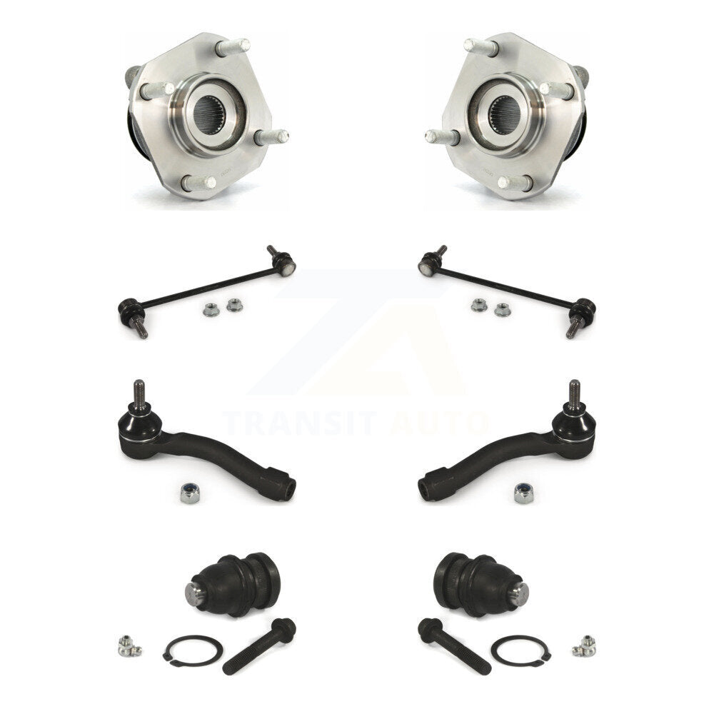 Bearing Lower Ball Joint Outer Tie Rod & Link Front Kit (8Pc) For Nissan Sentra