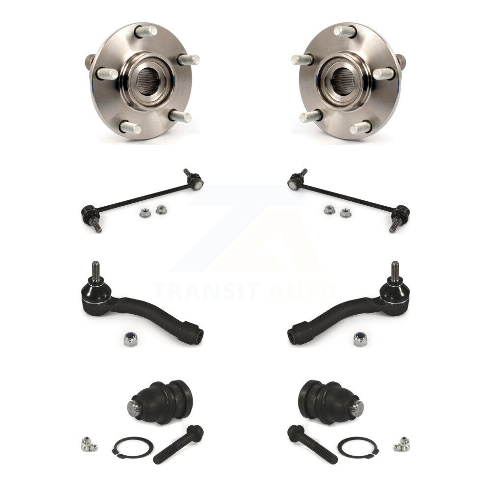 Bearing Lower Ball Joint Outer Tie Rod & Link Front Kit (8Pc) For Nissan Sentra