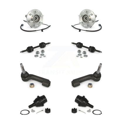 Hub Bearing Lower Ball Joint Outer Tie Rod & Link Front Kit (8Pc) For Ford F-150