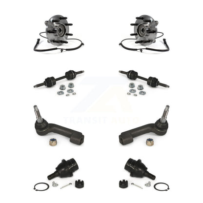 Hub Bearing Lower Ball Joint Outer Tie Rod & Link Front Kit (8Pc) For Ford F-150