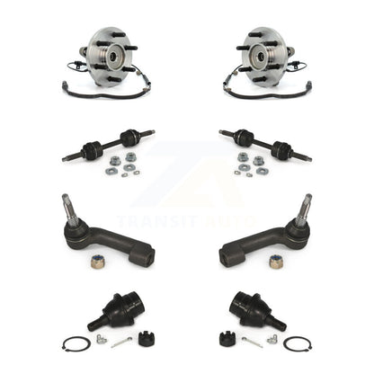Hub Bearing Lower Ball Joint Outer Tie Rod & Link Front Kit (8Pc) For Ford F-150