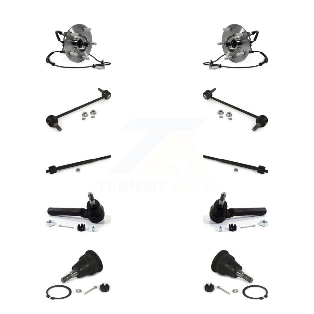 Bearing Lower Ball Joint Outer Inner Tie Rod & Link Front Kit (10Pc) For Dodge