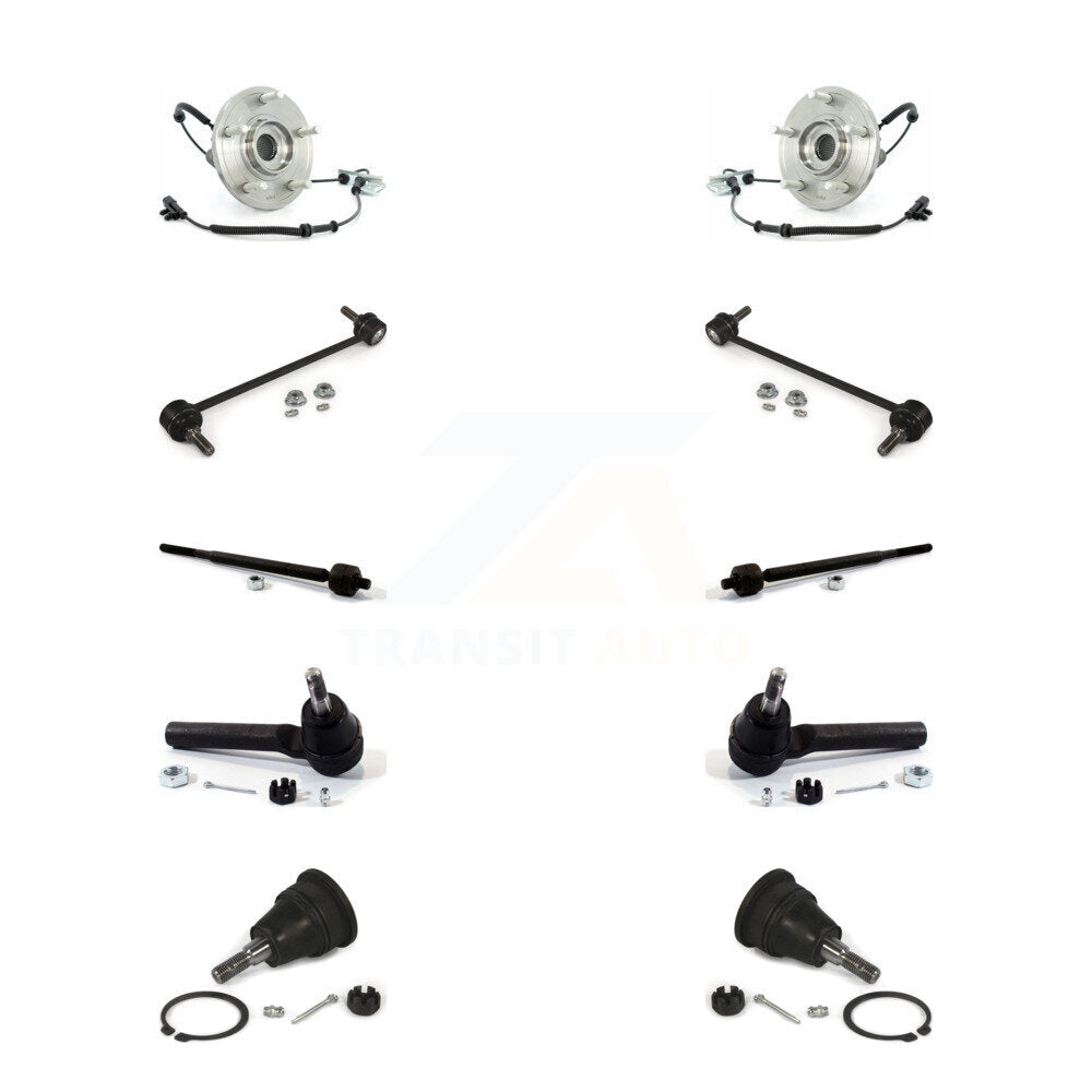Bearing Lower Ball Joint Outer Inner Tie Rod & Link Front Kit (10Pc) For Dodge