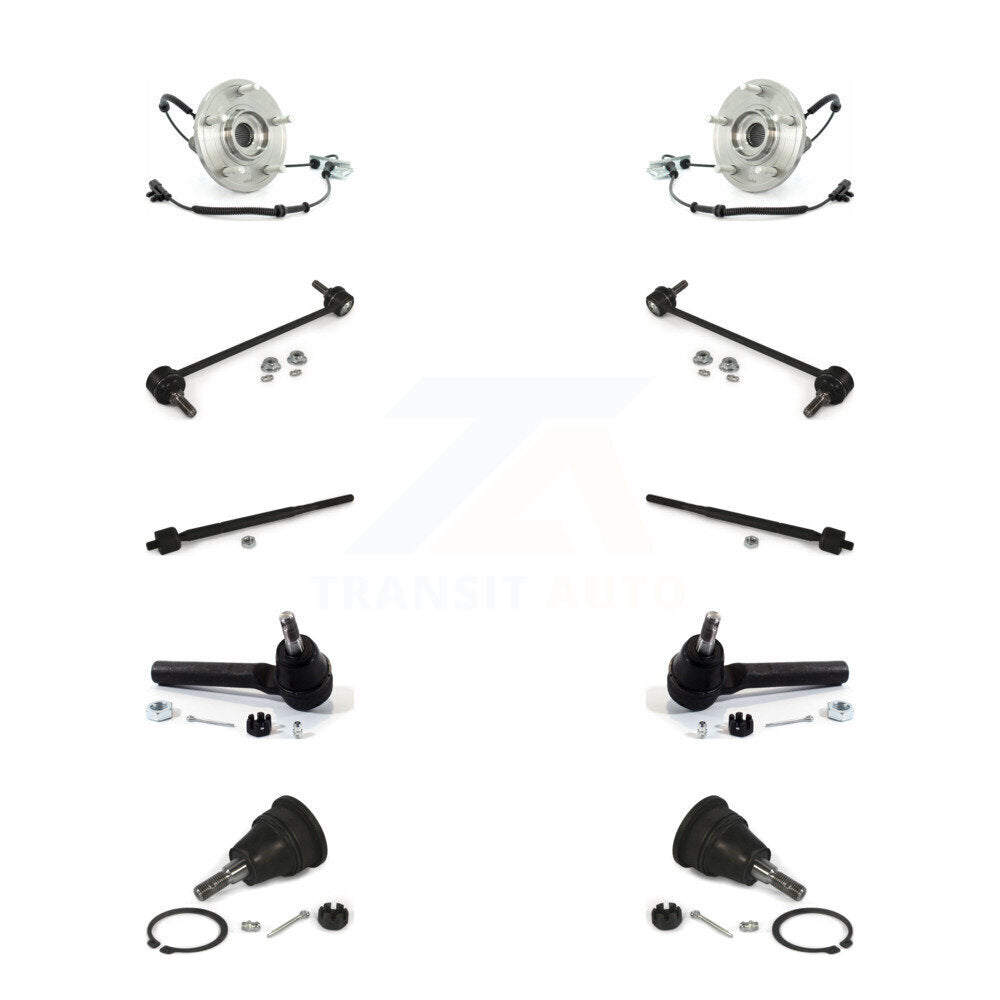 Bearing Lower Ball Joint Outer Inner Tie Rod & Link Front Kit (10Pc) For Dodge