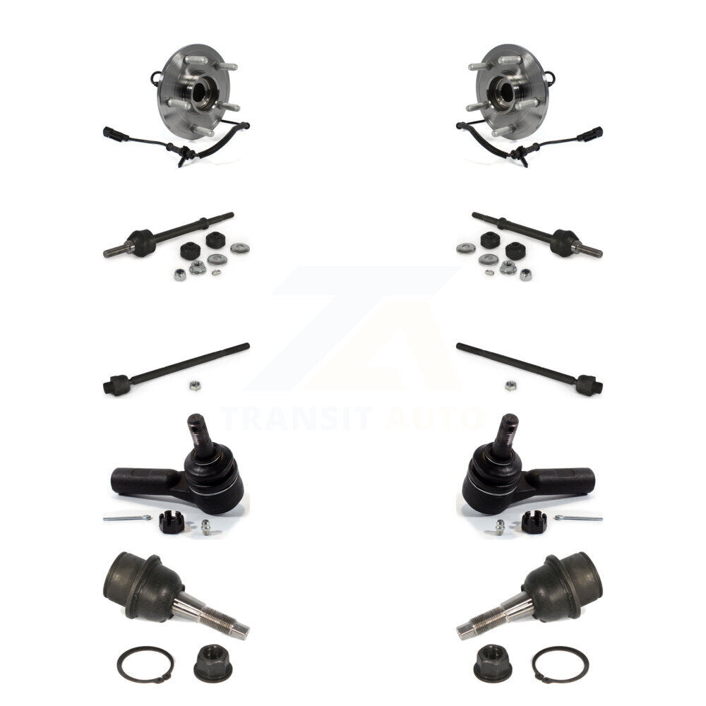 Bearing Lower Ball Joint Outer Inner Tie Rod Link Front Kit (10Pc) For Ram 1500