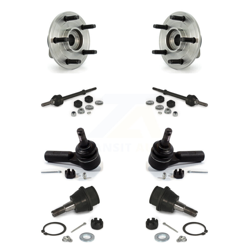 Hub Bearing Lower Ball Joint Outer Tie Rod End Link Front Kit For Dodge Ram 1500