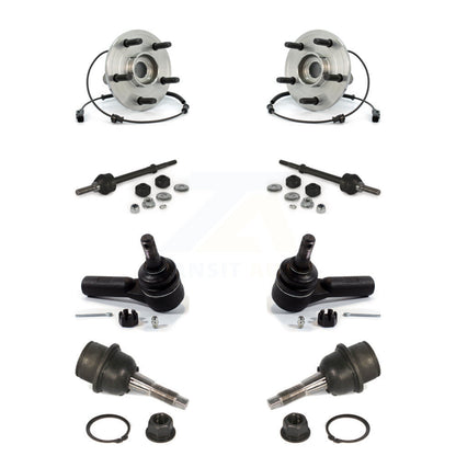 Hub Bearing Lower Ball Joint Outer Tie Rod Link Front Kit For Dodge Ram 1500 4WD