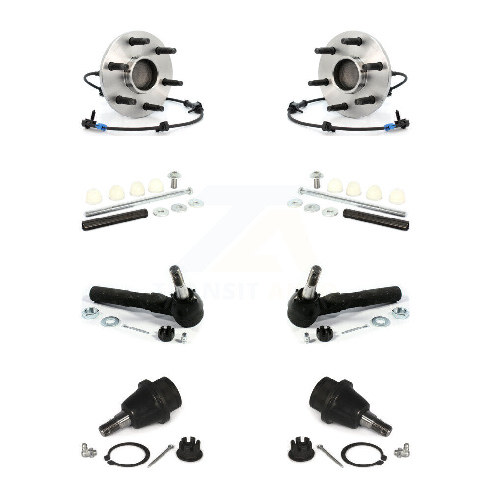 Hub Bearing Lower Ball Joint Outer Tie Rod Link Front Kit For Chevrolet GMC 1500