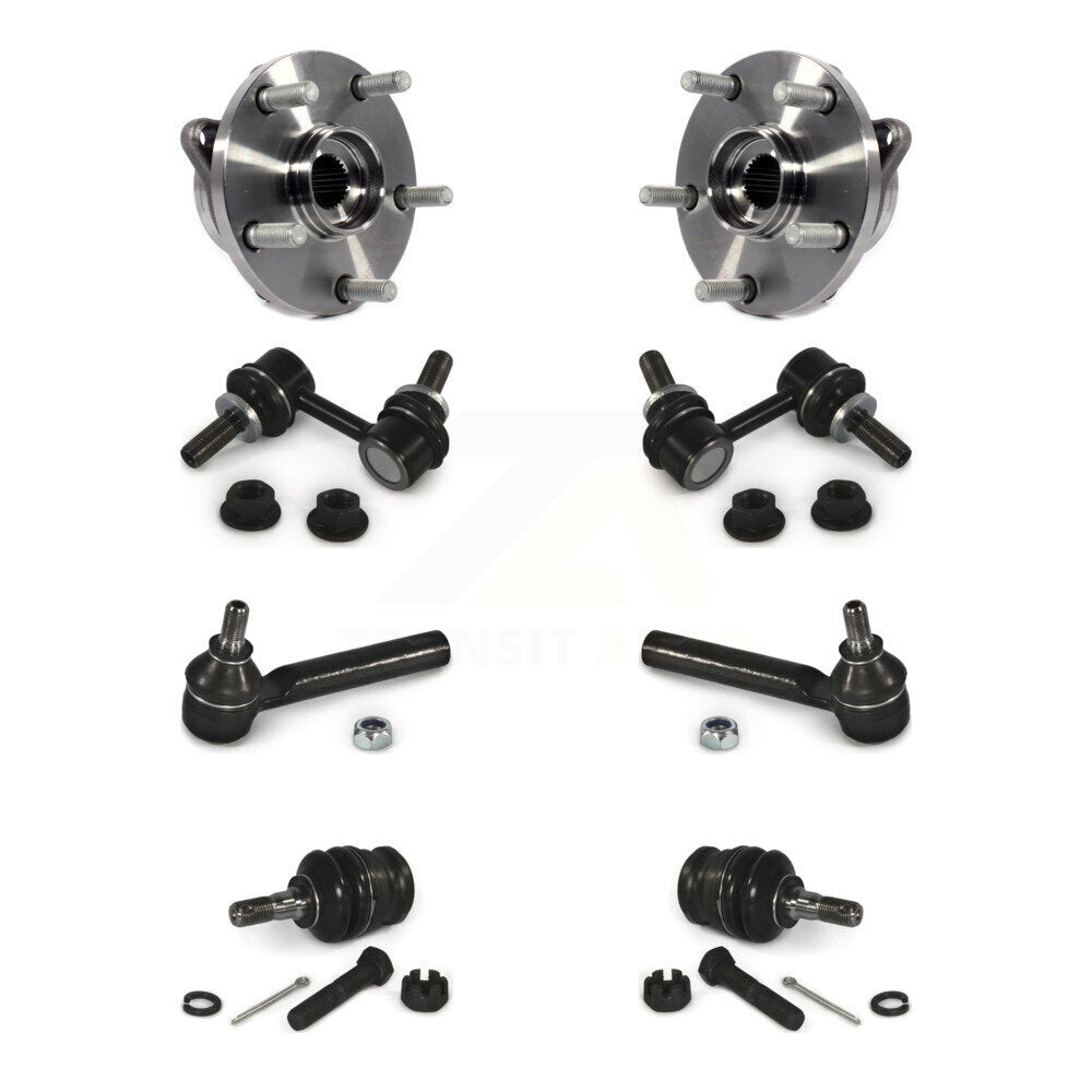 Hub Bearing Lower Ball Joint Outer Tie Rod End Link Front Kit For Subaru WRX STI