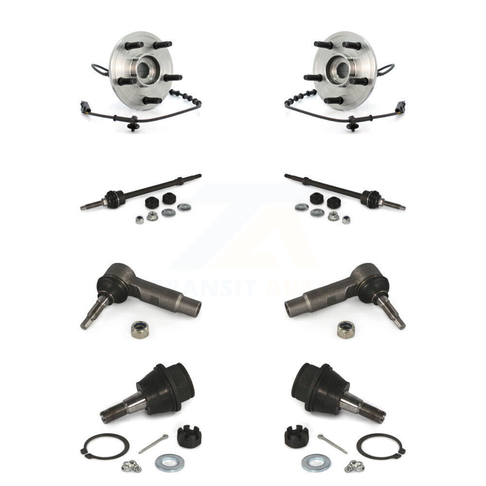 Hub Bearing Lower Ball Joint Outer Tie Rod End Link Front Kit For Dodge Ram 1500