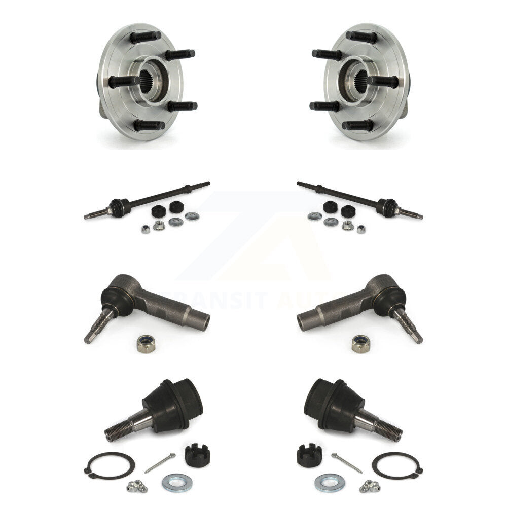 Hub Bearing Lower Ball Joint Outer Tie Rod End Link Front Kit For Dodge Ram 1500