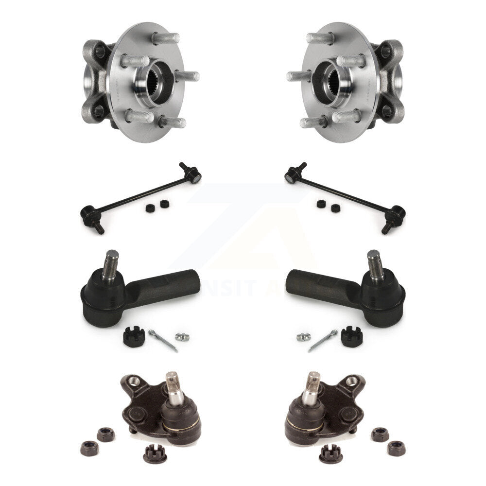 Hub Bearing Lower Ball Joint Outer Tie Rod End Link Front Kit For Toyota Corolla