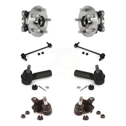 Hub Bearing Lower Ball Joint Outer Tie Rod End Link Front Kit For Toyota Corolla